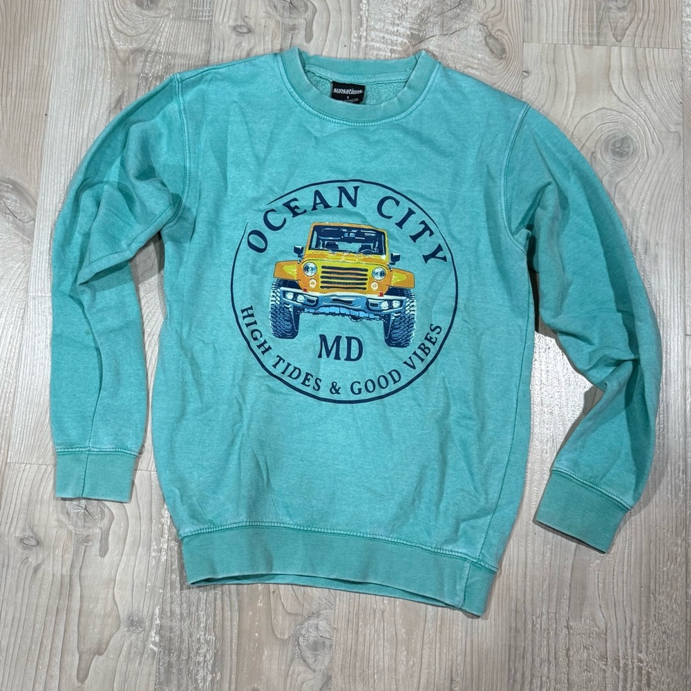 OCEAN CITY MD Unisex Graphic Sweatshirt, Size Small
